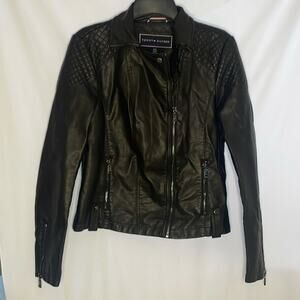 Tommy Hilfiger black faux leather jacket
